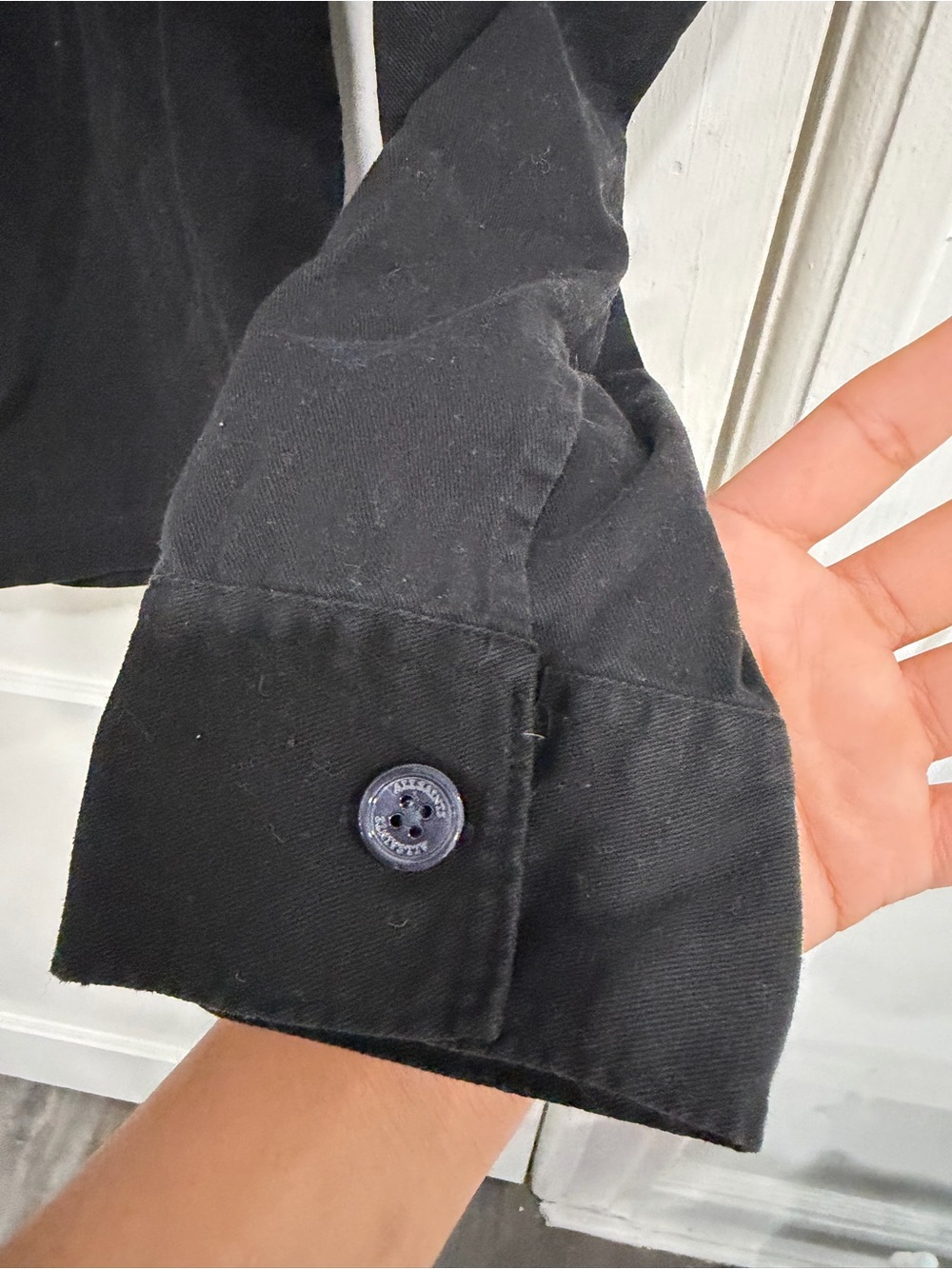 AllSaints Black Button-Down Overshirt - Picture 3 of 8